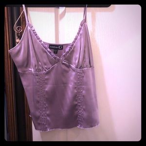 Silk Lilac Bebe O sexy tank